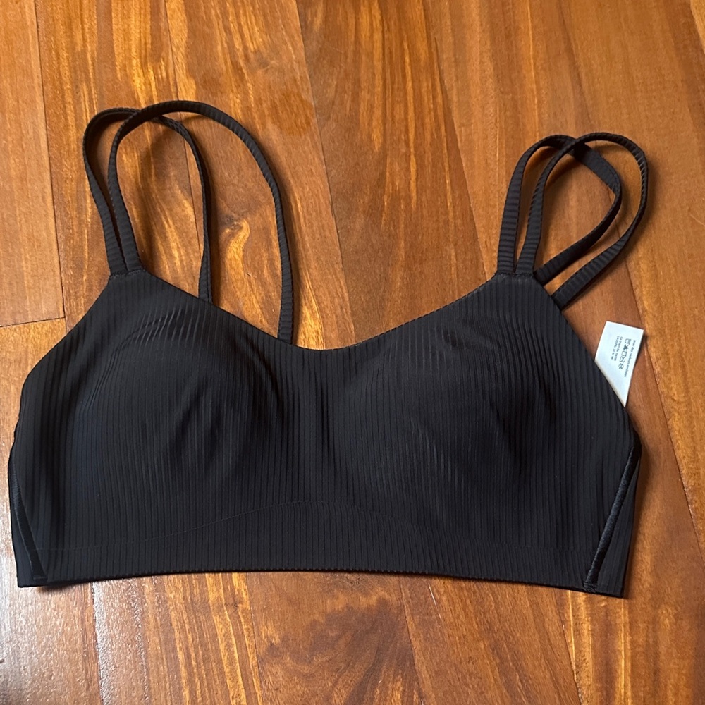 lululemon athletica Black Ribbed Like a Cloud Bra